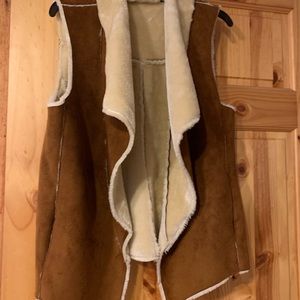 Faux suede vest